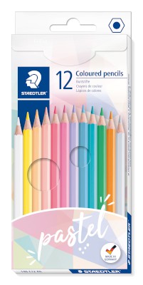 Farbstift  Buntstift 146C, 2,9 mm, 12 Pastellfarben:  Kartonetui mit 12 Farben