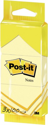 Haftnotiz Notes, 38 x 51 mm, 70 g/qm, gelb, 100 Blatt