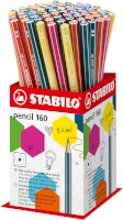 Sechskant-Schulbleistift STABILO® pencil 160 Display, 72 Teile, HB
