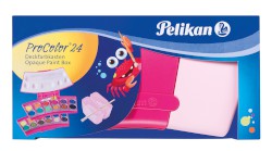 Deckfarbkasten ProColor® 735 PC/24, pink, Kasten mit 24 Farben, Deckweiß, Pinsel