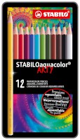 Aquarell-Buntstift STABILOaquacolor®, Metalletui mit 12 Stiften
