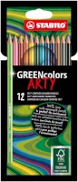 FSC®-zertifizierter Buntstift STABILO® GREENcolors, 12er Kartonetui "ARTY"