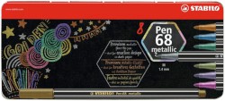 Premium-Filzstift STABILO® Pen 68 metallic, 8er Metalletui