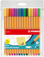 Fineliner STABILO® point 88® Etui, mit 15 Stiften