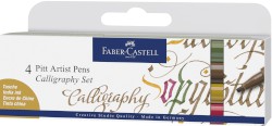 Tuschestift Pitt Artist Pen, Callygraphy, 4er Etui Colours