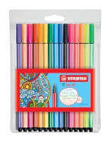 Premium-Filzstift STABILO® Pen 68, Kunststoffetui mit 15 Farben