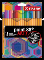 Fineliner STABILO® point 88® Etui ARTY mit 18 Stiften