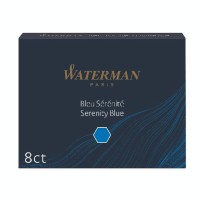 Tintenpatronen, geeignet für alle Waterman Füllfederhalter, floridablau, 8 Stück