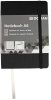 Notizbuch A6 kariert 192 Seiten Leder-Imitat schwarz