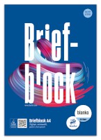 Notizblock Briefblock Style, 2-fach, 70 g/qm, A4, blanko, 50 Blatt