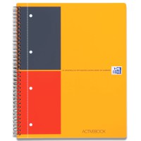 Oxford International Activebook orange, Format: DIN A4+, 4 x gelocht, Lineatur: 6 mm liniert, Block mit: 80 Blatt