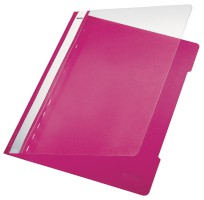 Hefter Standard, A4, langes Beschriftungsfeld, PVC, pink