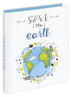Ringbuch Zeugnis Karton 15mm A4 4Ring Motiv "Save the earth"