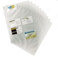 Visitenkartenhülle für VISIFIX® A4, für20Karten 90x57mm, transparent, 10 Hüllen