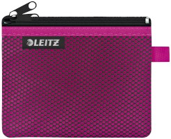 Traveller Zip-Beutel WOW, S, 2 Fächer, 14x10,5 cm, 2 Fächer, pink