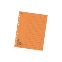 Trennblatt, RC-Kraftkarton, DIN A4, 230 g/qm, mit Organisationsaufdruck, orange, 100 Stück