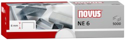 Heftklammer für Büroheftgerät NOVUS NE6, Stahldraht, verzinkt, 5000