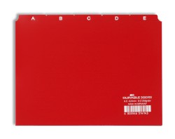 Leitregister A-Z, Kunststoff, DIN A5 quer, rot