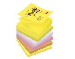 Haftnotiz Z-Notes Neon, 76 x 76 mm, 70 g/qm, 5 Farben, 100 Blatt, 6 Block