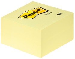 Haftnotiz Würfel, 70 g/qm, 76 x 76 mm, gelb, 450 Blatt