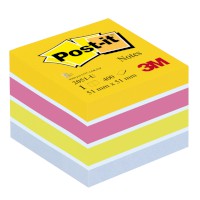 Haftnotiz Mini Würfel, 70 g/qm, 51 x 40 x 51 mm, 5 Farben, 400 Blatt