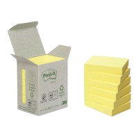 Haftnotiz Recycling Notes Mini Tower, 38 x 51 mm, 80 g/qm, gelb, 6 x 100 Blatt