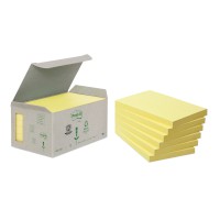 Haftnotiz Recycling Notes Mini Tower, 76 x 127 mm, 80 g/qm, gelb, 6 x 100 Blatt