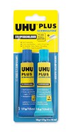UHU PLUS SCHNELLFEST, 2-Komponenten-Epoxidharzkleber, ohne Lösungsmittel, 35 g