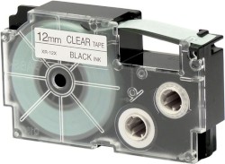 Schriftbandkassette schwarz, transparent