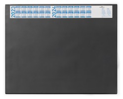 Schreibunterlage mit Jahreskalender, PVC, 650 x 520 mm, 2 mm, schwarz