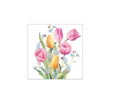 Serviette "Tulips Bouquet" 25 x 25 cm 20er Packung