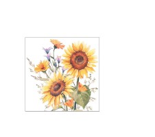 Serviette "Sunflowers" 25 x 25 cm 20er Packung
