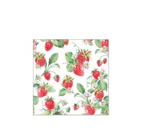 Serviette "Garden Strawberries" 25 x 25 cm 20er Packung