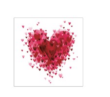 Serviette "Hearts of Hearts" 33 x 33 cm 20er Packung