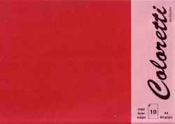 Coloretti Blatt A4 80g Rosso im 10er Pack