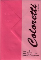Coloretti Briefumschlag C6 Pink im 5er Pack