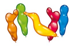 Luftballonfiguren 12 Stück farbig sortiert