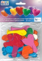 Luftballons Herzform 20 Stück mehrfarbig