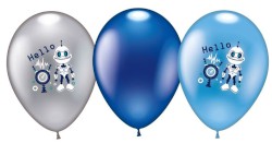 Luftballons Hello Robot 6 Ballons mehrfarbig