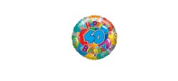 Folienballon Zahl 40 mehrfarbig