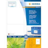 HERMA A4 Recyclingetiketten, 105 x 148 mm, weiß, 400 Stück