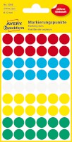 Markierungspunkte farbig sortiert