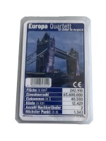 Kartenspiel Quartett Europa mehrfarbig