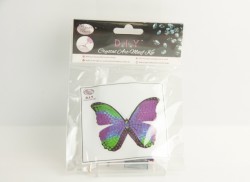 Crystal Art Sticker "Disco Butterfly" 9x9 cm