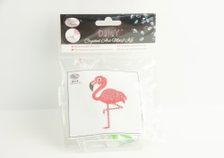 Crystal Art Sticker "Flamingo" 9x9 cm