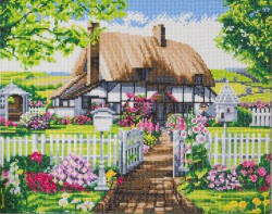 Crystal Art Bild "Rose Cottage" 40x50 cm