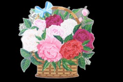Crystal Art Hängeornament "Flowers" 30x30 cm