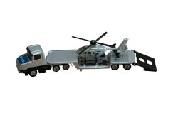 Modellauto SIKU "Tieflader mit Hubschrauber" aus Metall
