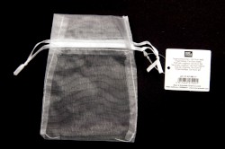 Säckchen aus Organza weiß 13 x 10 cm