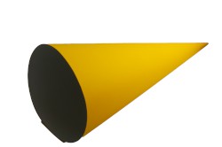 Bastelschultüte rund 70 cm gelb
